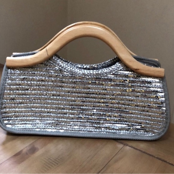 Aldo Handbags - Aldo silver with sequences bag